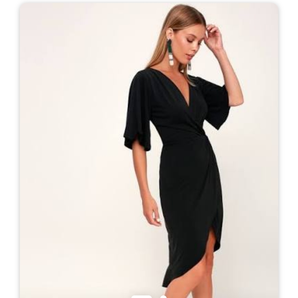 EXPRESS kimono sleeve midi dress size L